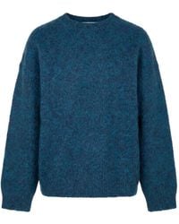 Amaranto - Brushed-Knit Crew-Neck Sweater - Lyst