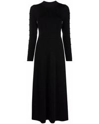 Sandro - Silvia Button-Sleeve Long Dress - Lyst