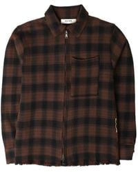 About Blank - Plaid Zipped Shirt - Lyst