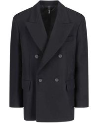 Hevò - Double-Breasted Peak-Lapel Jacket - Lyst