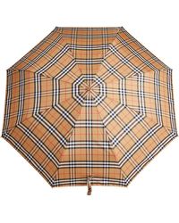 Burberry Vintage Check Folding Umbrella - Yellow