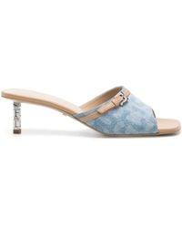 Gcds - Monogram-Pattern Leather Sandals - Lyst
