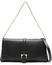 Ferragamo - Bolso de hombro con hebilla Gancini - Lyst