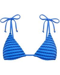 Seafolly - Textured Triangle Bikini Top - Lyst