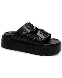 Casadei - Suncity Woven Buckle-Strap Sandals - Lyst