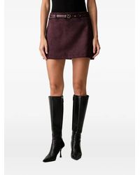 Guess - Suede Mini Skirt - Lyst