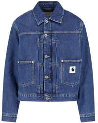 Carhartt - Belmar Logo-Patch Denim Jacket - Lyst