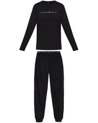 Emporio Armani - Logo-Print Two-Piece Pyjama Set - Lyst