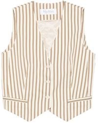 Max Mara - Cotton And Silk Striped Vest - Lyst