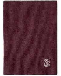 Brunello Cucinelli - Ribbed Logo-Embroidered Neck Warmer - Lyst