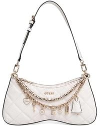 Guess - Libby Quilted Charm-Embellished Shoulder Bag - Lyst