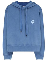 Isabel Marant - Logo-Print Drawstring Hoodie - Lyst