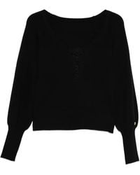 Twinset - Lace-Detail Puff-Sleeve Sweater - Lyst