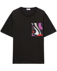 Emilio Pucci - Marmo-print Cotton T-shirt - Lyst