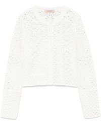Twinset - Open-Knit Cardigan - Lyst