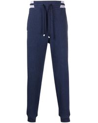 Brunello Cucinelli - Elasticated-Waist Cotton Track Trousers - Lyst