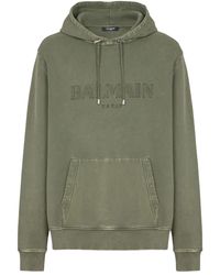 Balmain - Felpa Con Cappuccio E Logo - Lyst