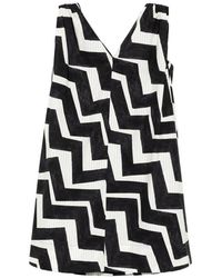 JNBY - Chevron-Print A-Line Dress - Lyst