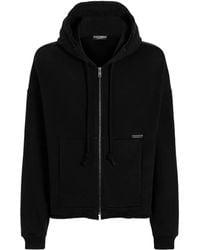 Dolce & Gabbana - Zip-Up Cotton Hoodie - Lyst