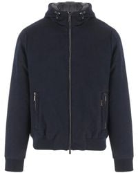 Moorer - Hooded Zip-Up Jacket - Lyst