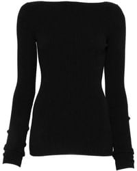 Rick Owens - Cut-Out Ribbed-Knit Top - Lyst