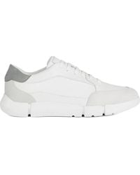 Geox - U Adacter Leather Suede Panel Trainers - Lyst