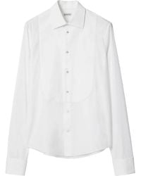 Burberry - Slim Fit Cotton Tuxedo Shirt - Lyst
