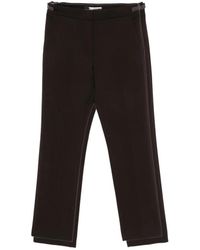 Max Mara - Mxmacino Logo-Plaque Trousers - Lyst