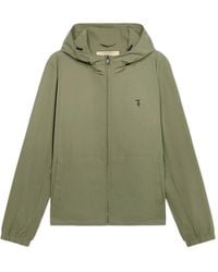 Trussardi - Logo-Print Drawstring-Hood Jacket - Lyst
