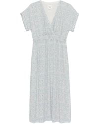 MAISON 123 - Reve Paisley-Print V-Neck Midi Dress - Lyst