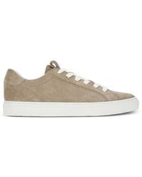 Brunello Cucinelli - Suede Panelled Sneakers - Lyst