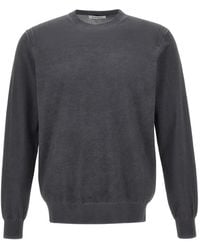 Kangra - Crew-Neck Ribbed-Trim Sweater - Lyst