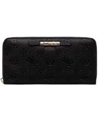 Guess - Carmella Logo-Embossed Zip-Around Wallet - Lyst