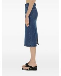 T By Alexander Wang - Pencil Denim Skirt - Lyst