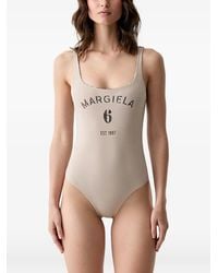 MM6 by Maison Margiela - Floral-Print Reversible Swimsuit - Lyst