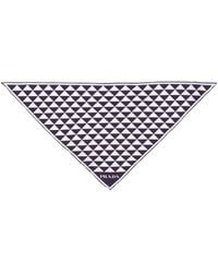 Prada - Seidenschal Mit Geometrischem Print - Lyst