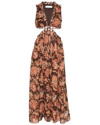 Zimmermann - Aster Floral-print Dress - Lyst