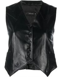 Manokhi - Harlow Cropped Leather Vest - Lyst
