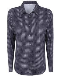 Whyci - Geometric-Print Long-Sleeve Shirt - Lyst