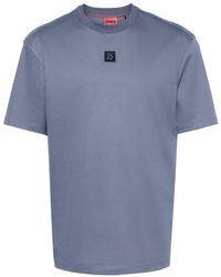 HUGO - T-shirt en coton à patch logo - Lyst