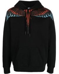 Marcelo Burlon - County Of Milan Icon Wings Regular Hoodie Black Red - Lyst