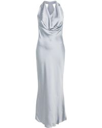 Norma Kamali - Halterneck Crepe Maxi Dress - Lyst