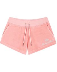 Juicy Couture - X&R Crystal-Embellished Mini Shorts - Lyst