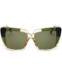 Ferragamo Eyewear - Lunettes De Soleil Carrées À Monture Oversize - Lyst