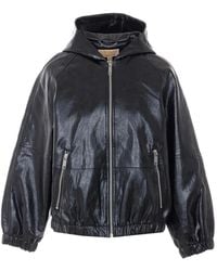 MICHAEL Michael Kors - Veste En Cuir Artificiel À Capuche - Lyst