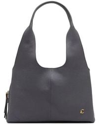 Coccinelle - Grand Cabas Nell En Cuir Grainé À Plaque Logo - Lyst