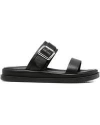 SERGIO MORETTI FIRENZE - Buckle-Fastening Leather Sandals - Lyst