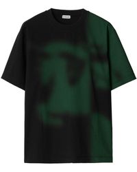 Burberry - Tweekleurig Katoenen T-shirt - Lyst