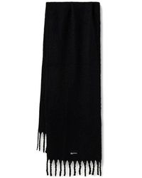KARL LAGERFELD - Logo-Patch Fringed Scarf - Lyst