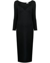 Rosetta Getty - Maxi-Jurk Met Lange Mouwen - Lyst